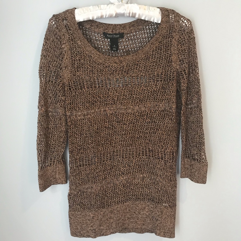 WHBM Brown Shimmer Top Size S